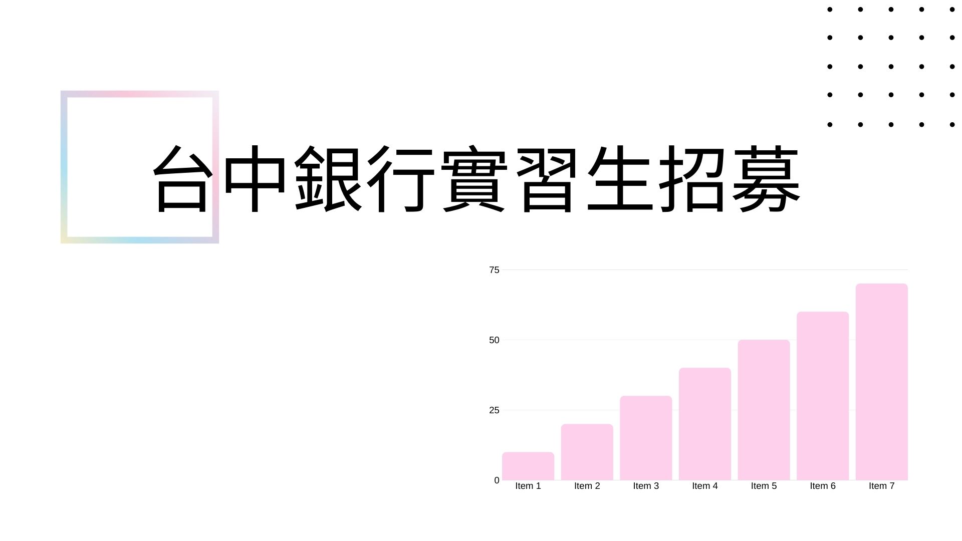 台中銀行實習生招募(一年期)